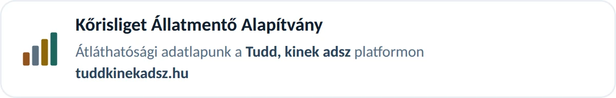 A tervezett e-mail-aláírás kép mintája: a jel, a kitalált szervezet neve és a tuddkinekadsz.hu cím, szint nélkül