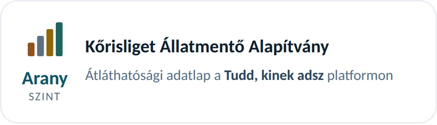 A tervezett jelvény mintája: a Tudd, kinek adsz jele, „Arany szint” felirat és a kitalált szervezet neve